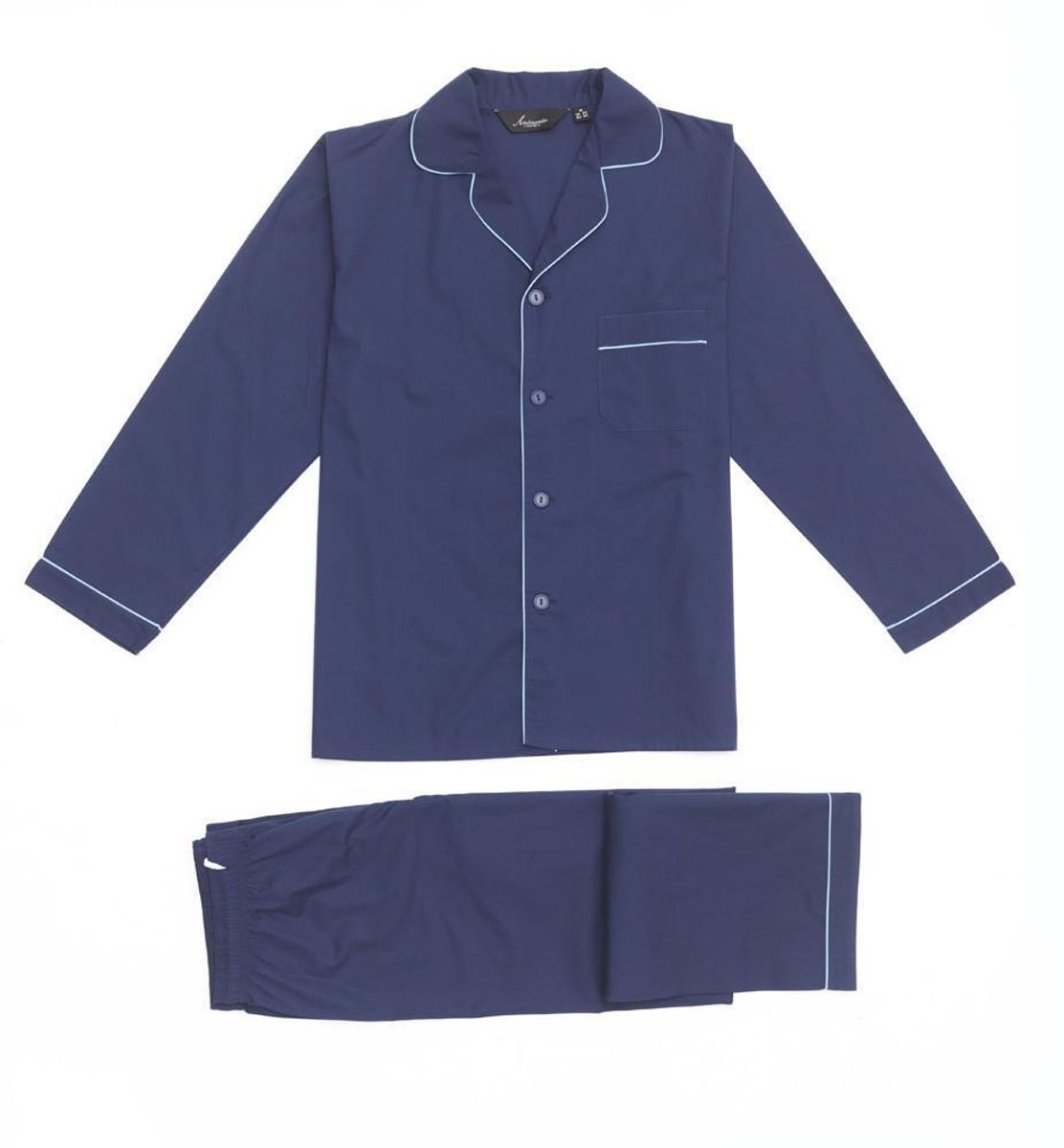 pysjamas poplin - Mørkblå