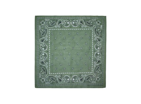 Hovedbilde Grønn bandana med klassisk Paisley-mønster