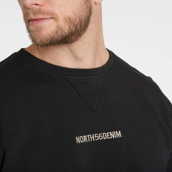 Hovedbilde North56Denim Sort bomulls genser
