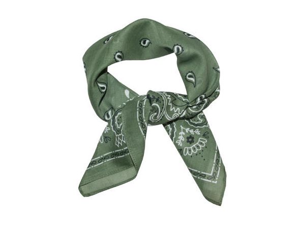 Hovedbilde Grønn bandana med klassisk Paisley-mønster